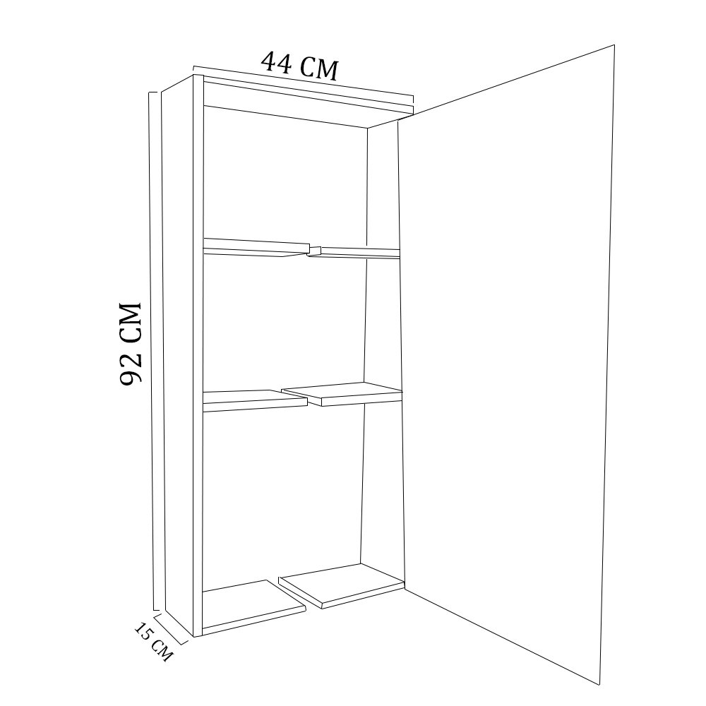 Armário Lavanderia Preto Em Mdf - 3