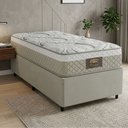 Ver imagem 2 de Cama Box Solteiro Cristal Molas Ensacadas 88x188x61cm
