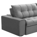 Ver imagem 5 de Sofá Retrátil Reclinável 3 Lugares 250cm Argon F05 Veludo Prata - Mpozenato