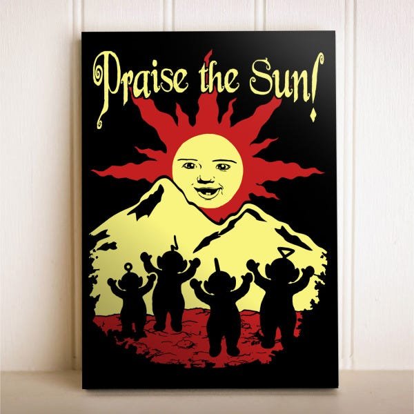 Placa Decorativa Video Game Dark Souls Praise The Sun