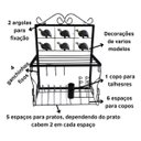 Ver imagem 3 de Escorredor de Pratos, Copos e Talheres em Ferro:angola