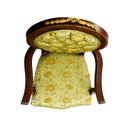 Ver imagem 3 de Cadeira de Braço Medalhão Clássico Tecido Damasco Luxuoso