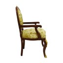 Ver imagem 2 de Cadeira de Braço Medalhão Clássico Tecido Damasco Luxuoso