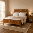 Ver imagem 1 de Cama Queen em Madeira Maciça de Pinus 168x210cm Ravena Marrom/Caramelo