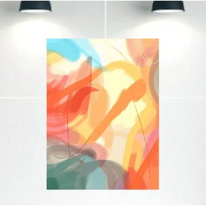 Quadro Decorativo Tela Canvas Abstratro Ref:qbab10 Lojall 60 X 40 Cm Borda Infinita