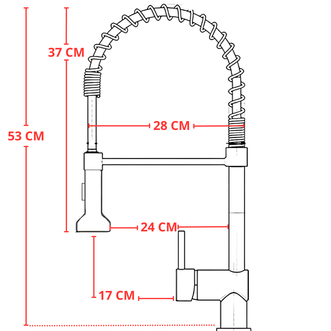 Torneira Gourmet Misturador Monocomando Bancada Spray Cromada - 5