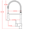 Torneira Gourmet Misturador Monocomando Bancada Spray Cromada - 5