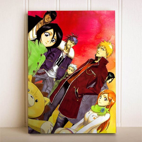 Placa Decorativa Anime Bleach Ichigo Rukia