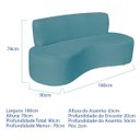 Ver imagem 2 de Sofá Curvo Orgânico Escritório Recepção 3 Lugares Amsterdã 180cm Suede