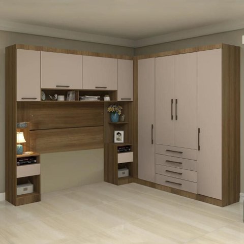 Guarda Roupa Queen Modulado Cp05 Delphi Avelã/cinnamon L01 - Mpozenato