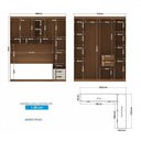 Ver imagem 4 de Guarda-roupa Casal Modulado Toledo 7 Portas 4 Gavetas Jatoba/areia com Espelho - Pnr Móveis