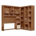 Ver imagem 5 de Guarda-roupa Casal Modulado Toledo 7 Portas 4 Gavetas Jatoba/areia com Espelho - Pnr Móveis