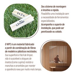 Divisória Leve Decorativa Wpc 10cm X 3,5cm X 270cm 1unidade  Formaco Decor - 7