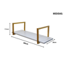 Nicho SIMPLES metalon 60X20 CINZA/DOURADO  METALICO 01 - 2
