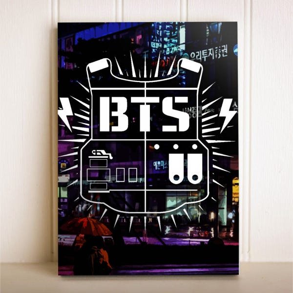 Placa Decorativa Grupo BTS K-POP - 1