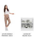 Ver imagem 7 de Balcão Madesa Lux 80 cm 2 Portas (Sem Tampo) Branco/Branco Veludo