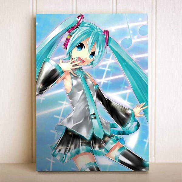 Placa Decorativa Anime Hatsune Miku Vocaloid