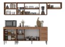 Ver imagem 2 de Cozinha Completa Modulada Audi 280cm Luxo com Armário Aéreo e Balcão - Madeirada Inteira