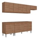Ver imagem 4 de Cozinha Completa Modulada Audi 280cm Luxo com Armário Aéreo e Balcão - Madeirada Inteira
