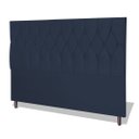 Ver imagem 1 de Cabeceira Estofada Box Casal Encosto para Cama Ram 1500 144x126 Azul Marinho