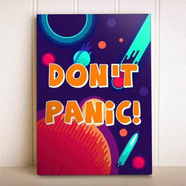 Placa Decorativa Guia do Mochileiro das Galáxias Don't Panic - 1