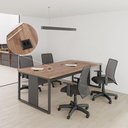 Ver imagem 4 de Mesa de Reunião com Caixa de Tomada 240 Mexico - Noce e Preto
