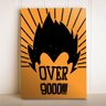 Placa Decorativa Anime Dragon Ball Z Vegeta Over 9000 - 1