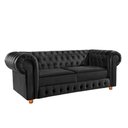 Ver imagem 1 de Namoradeira Chesterfield Bourbon 3 Lugares Via Encanto Veludo Preto