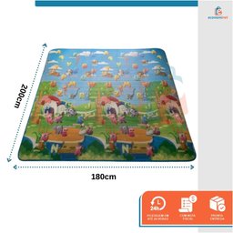 Tapete Infantil Grande Educativo Para Bebê Baby Style Nuvens - 2