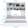 Quarto Modulado Eloá com Guarda Roupa 2 Portas, Modulo Aéreo e Cama com Auxiliar Branco - 6