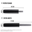 Ver imagem 3 de Pistão para Cadeira Caixa Classe 4 Á Gás Suporta até 150kg