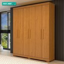 Ver imagem 2 de Guarda Roupa de Casal 100 % Mdf 6 Portas 2 Gavetas Lana Acp Móveis Cinamomo