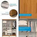 Ver imagem 4 de Guarda Roupa de Casal 100 % Mdf 6 Portas 2 Gavetas Lana Acp Móveis Cinamomo