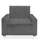 Ver imagem 4 de Poltrona Cama com Puff para Sala Confortavél Moderna Suede