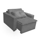 Ver imagem 5 de Poltrona Cama com Puff para Sala Confortavél Moderna Suede