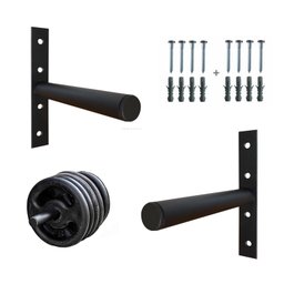 Par 2 Suportes de Anilhas de Parede Expositor de Academia 100 Kg Capacidade Ferro - 1