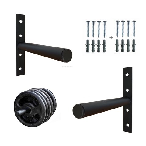 Par 2 Suportes de Anilhas de Parede Expositor de Academia 100 Kg Capacidade Ferro