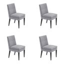 Ver imagem 1 de Kit 4 Cadeiras de Jantar Germany Suede Cinza - Dominic Decor