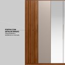 Ver mais imagens de Guarda Roupa Casal 6 Portas com Ripado e com Espelho 6 Gavetas Atrice - Nogueira/nude Prime Tx