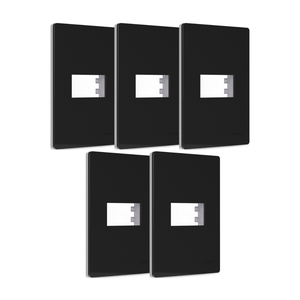 Kit 5 Placa 4x2 1posto Grafite C/ Suporte Infiniti Margirius Cor:grafite