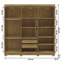 Ver imagem 4 de Guarda Roupa Casal 6 Portas 2g Espelho 218 Cm Nature Vlr