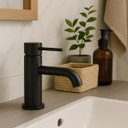 Ver imagem 2 de Torneira Misturador Monocomando Água Quente e Fria Bica Baixa para Banheiro - Black Matte - Dp9201