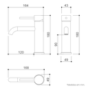 Ver imagem 3 de Torneira Misturador Monocomando Água Quente e Fria Bica Baixa para Banheiro - Black Matte - Dp9201