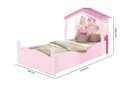 Ver imagem 3 de Cama Casa Infantil Rosa Com Estampa Decorada 100% MDF Cor Rosa JA