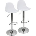 Ver imagem 1 de Kit 2 Banquetas Joly Luisa Eames Saarinen Base Giratória Cromada - Branca