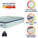 Ver imagem 4 de Colchão Casal King Molas Ensacadas com Pillow Sevilha Branco/cinza Hellen