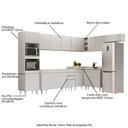 Ver imagem 3 de Armário de Cozinha Modulada de Canto 8 Peças CP07 Balcão Branco - Lumil Lumil Móveis