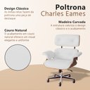 Ver imagem 3 de Poltrona Charles Eames Office Couro Natural Linha Premium Design Clássico Escritório Sala - Branco