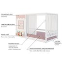 Ver imagem 5 de Cama Montessoriano Casinha Reta com Janela e Cortina Madeira Maciça Branco/rosa Housin