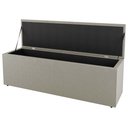Ver imagem 3 de Kit Cabeceira e Baú Cama Box Solteiro Grace 90cm Sintético Bege - Desk Design